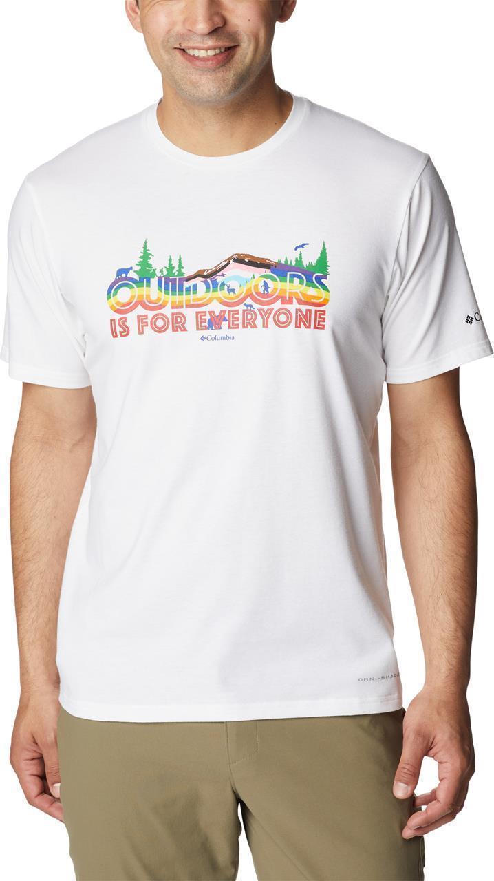 Sun Trek SS Graphic Tee - Mens - White / All For Outdoor Pride Graphic 1