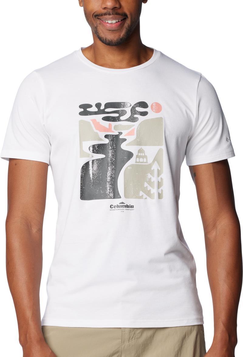 Sun Trek SS Graphic Tee - Mens - White / Simple Gorge 1