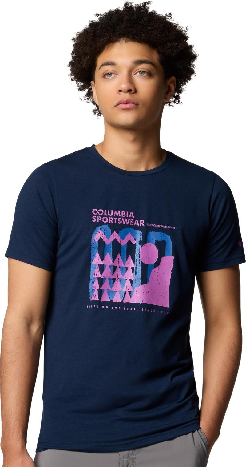 Sun Trek SS Graphic Tee - Mens - collegiate navy / explore outdoors 1