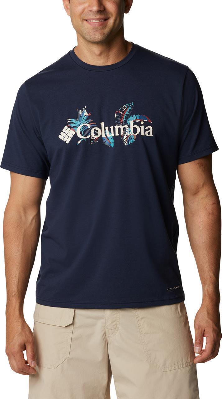 Sun Trek SS Graphic Tee - Mens - collegiate navy / tropical graphic 1