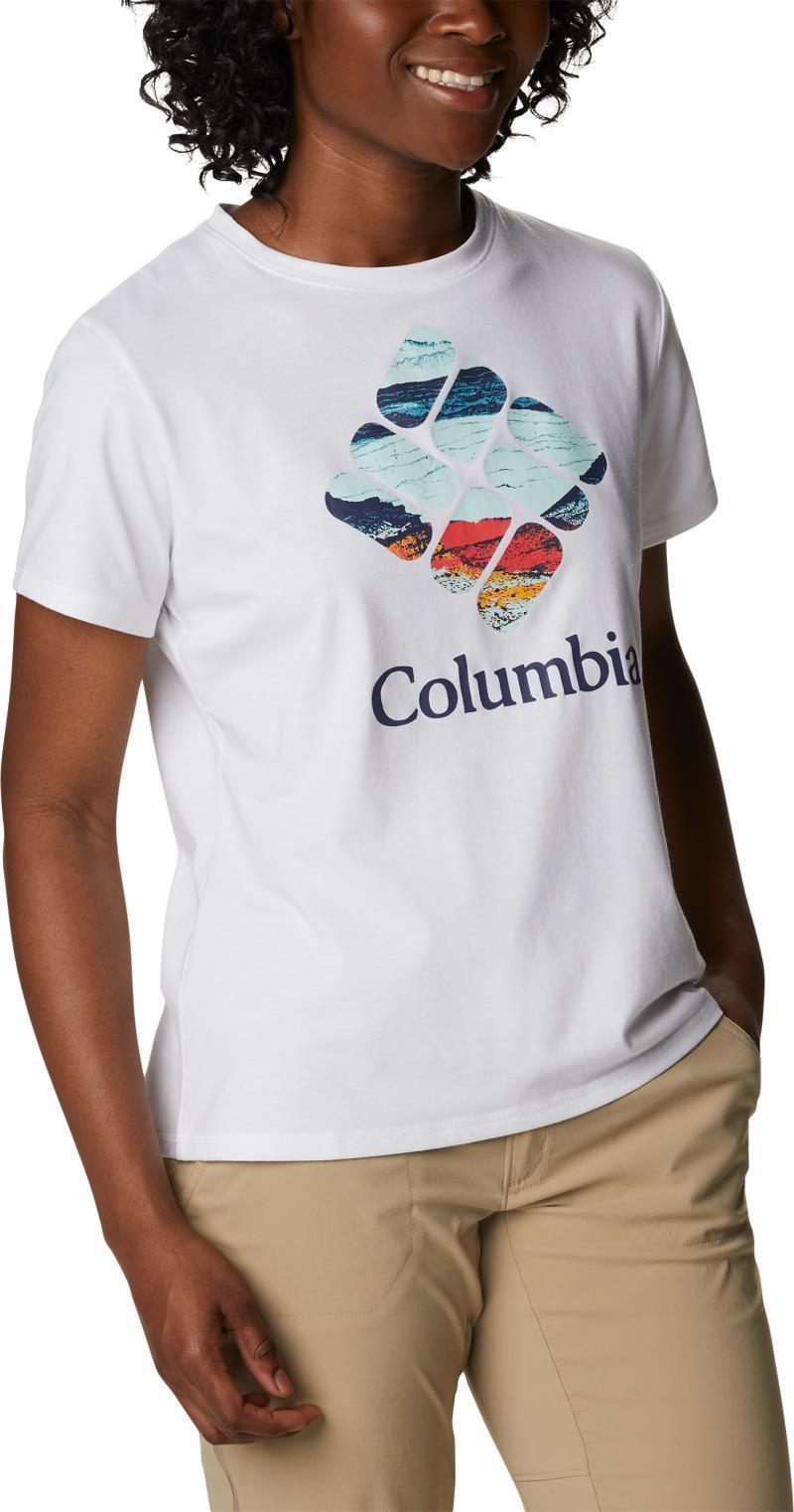 Sun Trek SS Graphic Tee - Womens - White / CSC Stacked 3