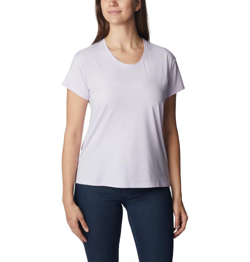 Sun Trek SS Tee - Womens - Purple Tint Heather 1