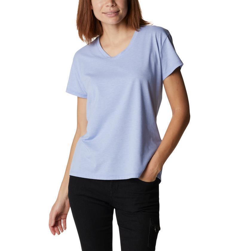 Sun Trek SS Tee - Womens - Serenity Heather 3