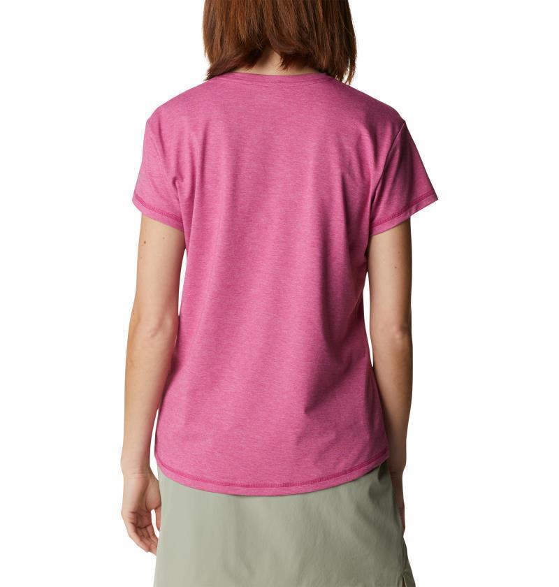 Sun Trek SS Tee - Womens - Wild Fuchsia Heather 2