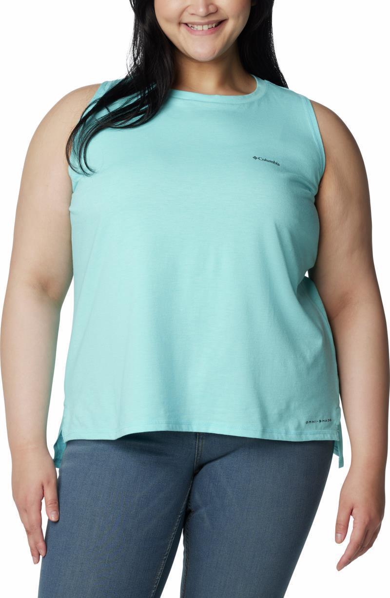 Sun Trek Tank, Extended - Womens - Aquamarine Heather 1