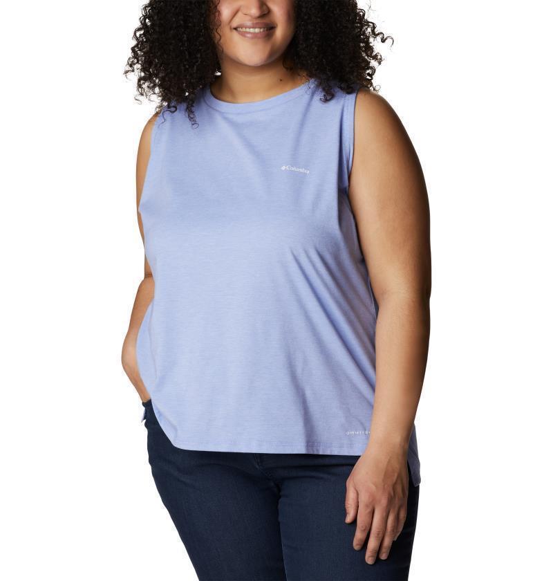 Sun Trek Tank, Extended - Womens - Serenity Heather 3