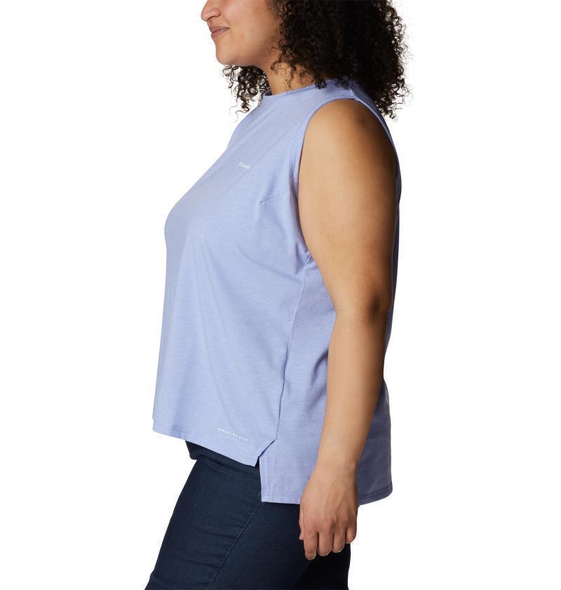 Sun Trek Tank, Extended - Womens - Serenity Heather 4