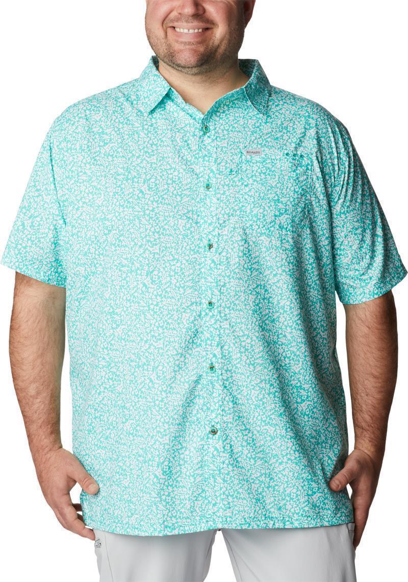 Super Slack Tide Camp Shirt, Extended - Mens - Electric Turquoise Deepsea Medley 1