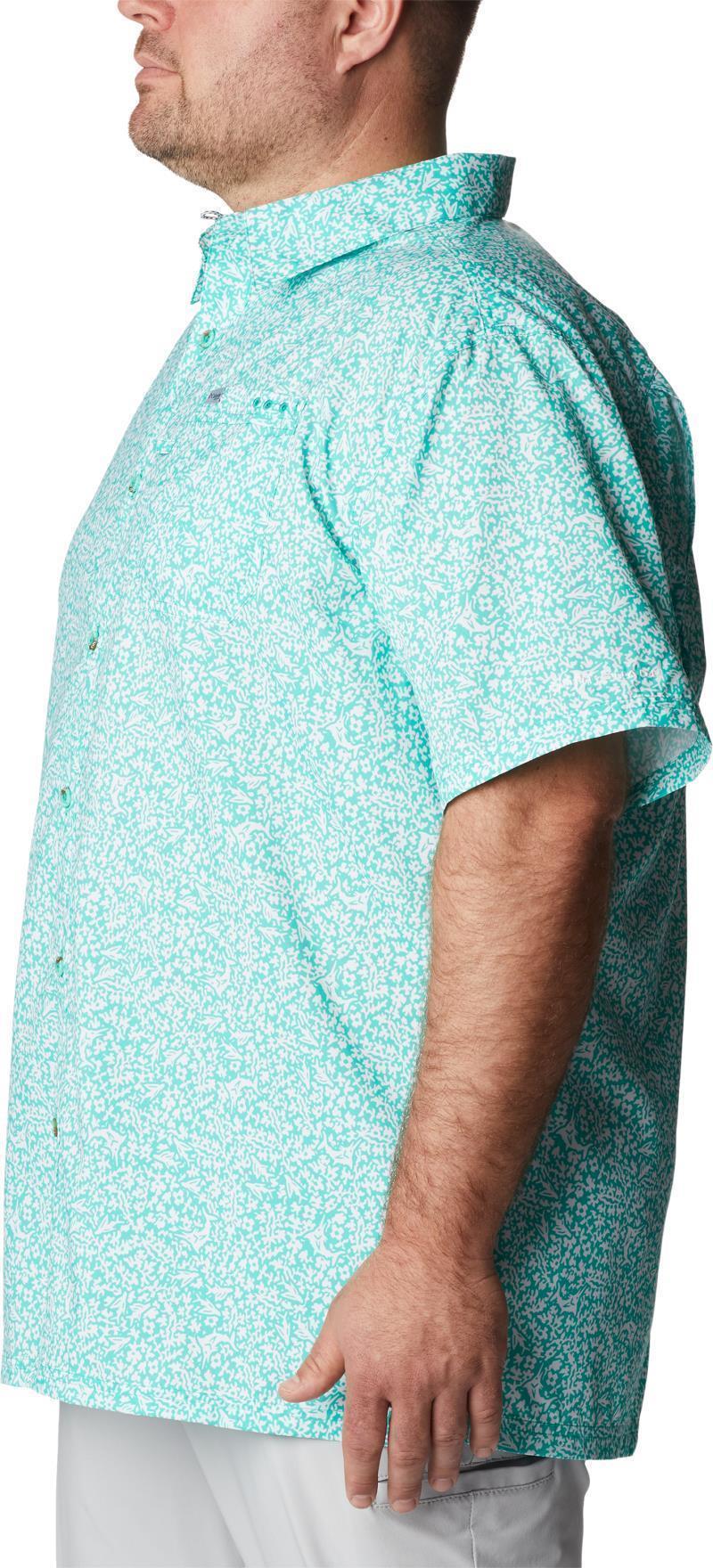 Super Slack Tide Camp Shirt, Extended - Mens - Electric Turquoise Deepsea Medley 3