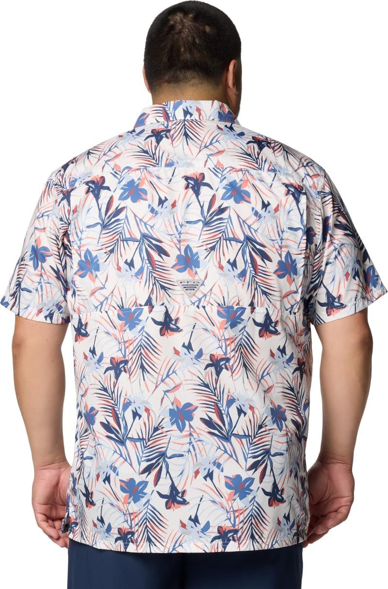 Super Slack Tide Camp Shirt, Extended - Mens - white tropicfield 1