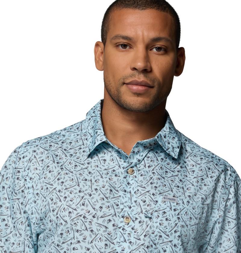 Super Slack Tide Camp Shirt, Tall - Mens - marine light gone fishin 1