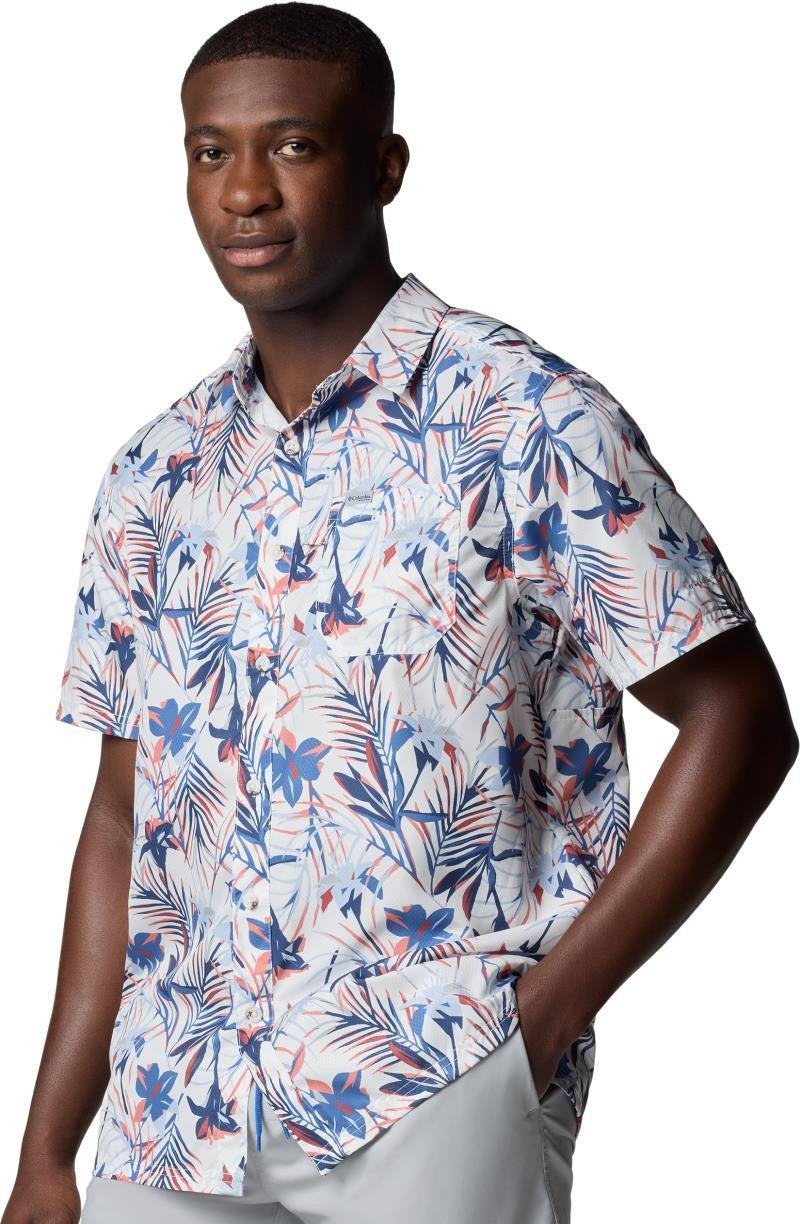 Super Slack Tide Camp Shirt - Mens - white tropicfield 1