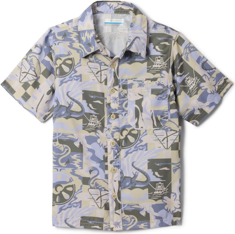Super Slack Tide SS Camp Shirt - Youth Boys - serpentine saltwaters 1