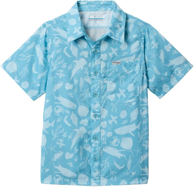 Super Slack Tide SS Camp Shirt - Youth Boys - vintage blue undersea 1