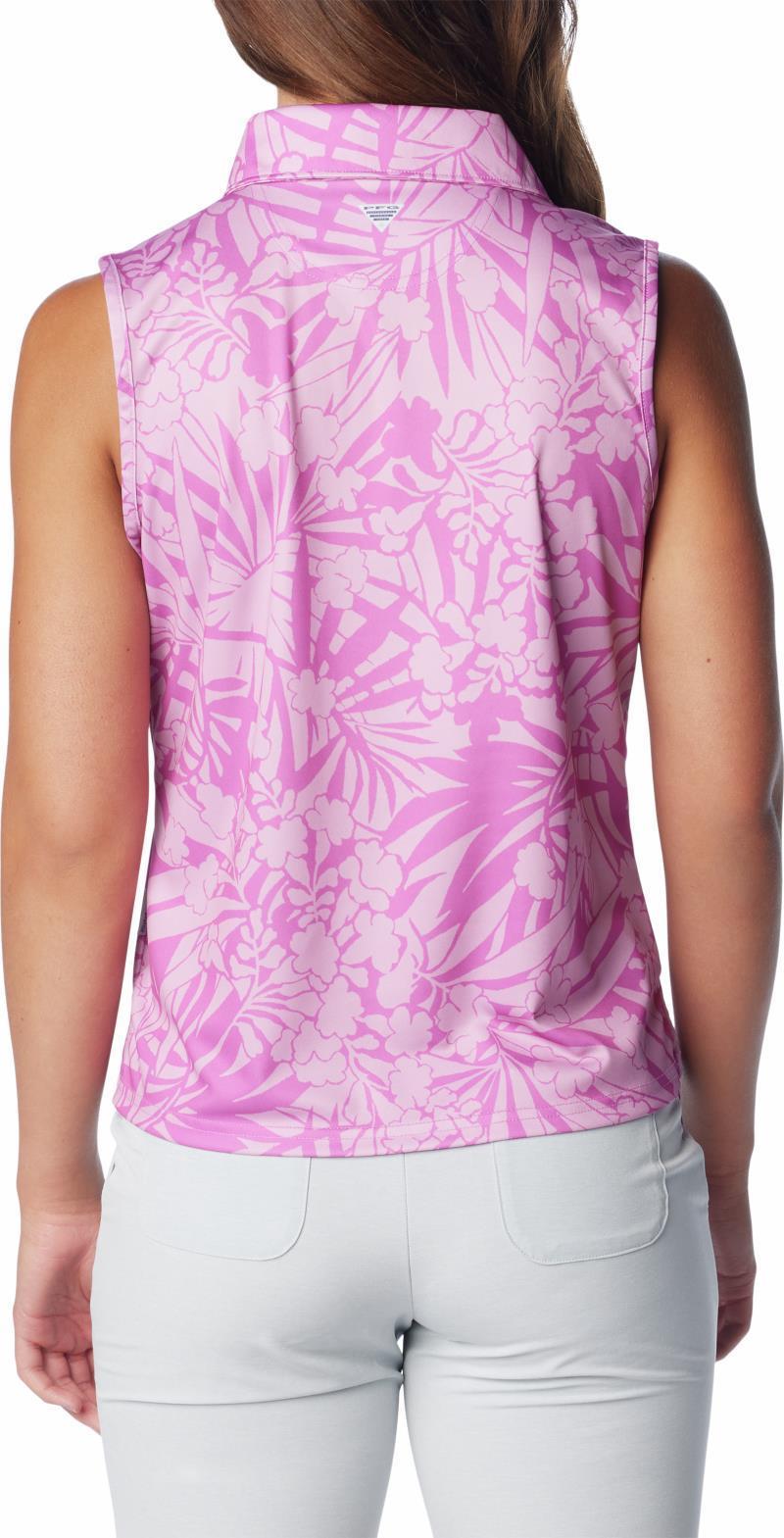 Super Tidal Tee SL Polo - Womens - Bright Lavender Tropictones 2