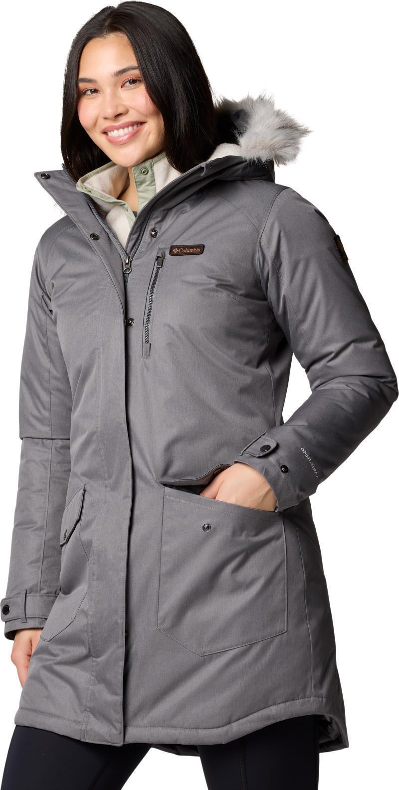 Suttle Mountain Long Insulated Jacket - Womens - city grey 1