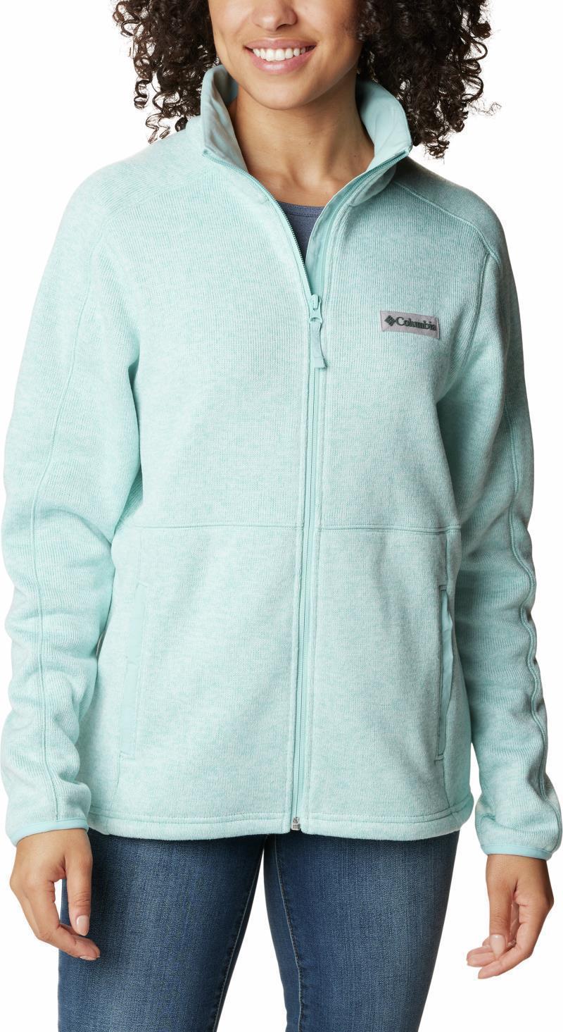 Sweater Weather Full-Zip - Womens - Aqua Haze Heather 1