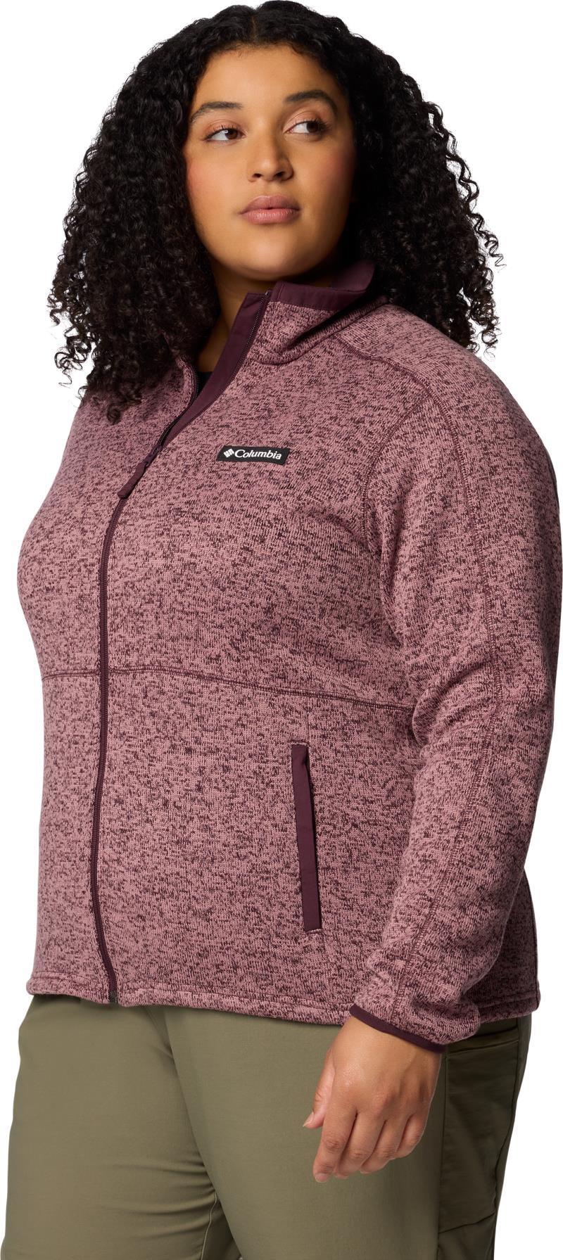 Sweater Weather Full Zip II, Extended - Womens - Moonvista / Fig Heather 2