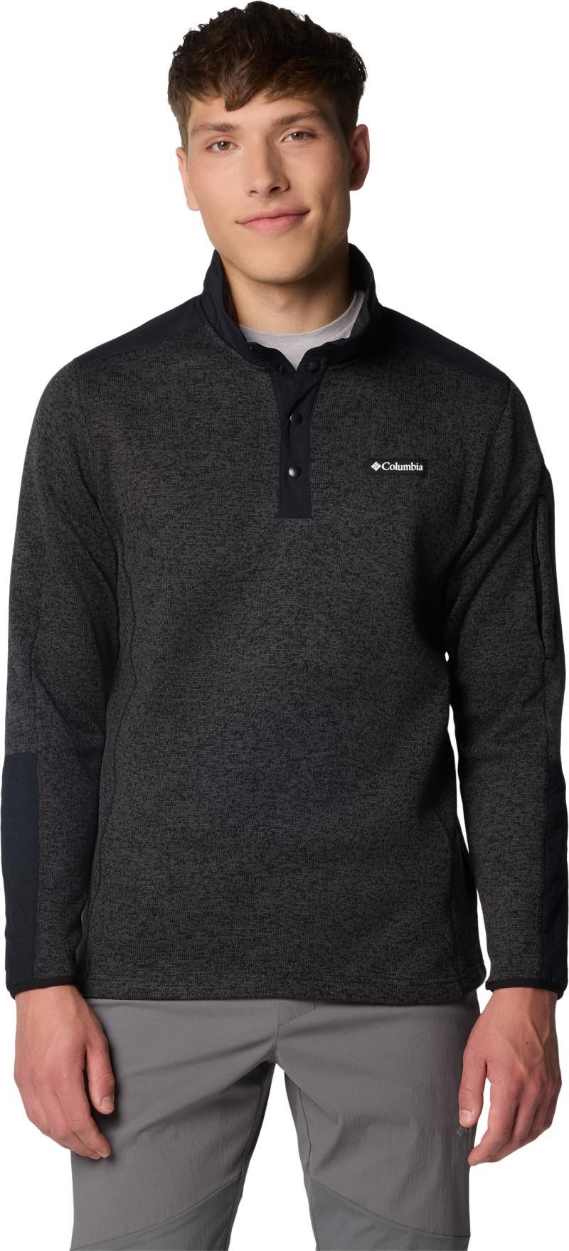 Sweater Weather Half Snap - Mens - Black Heather / Black 1