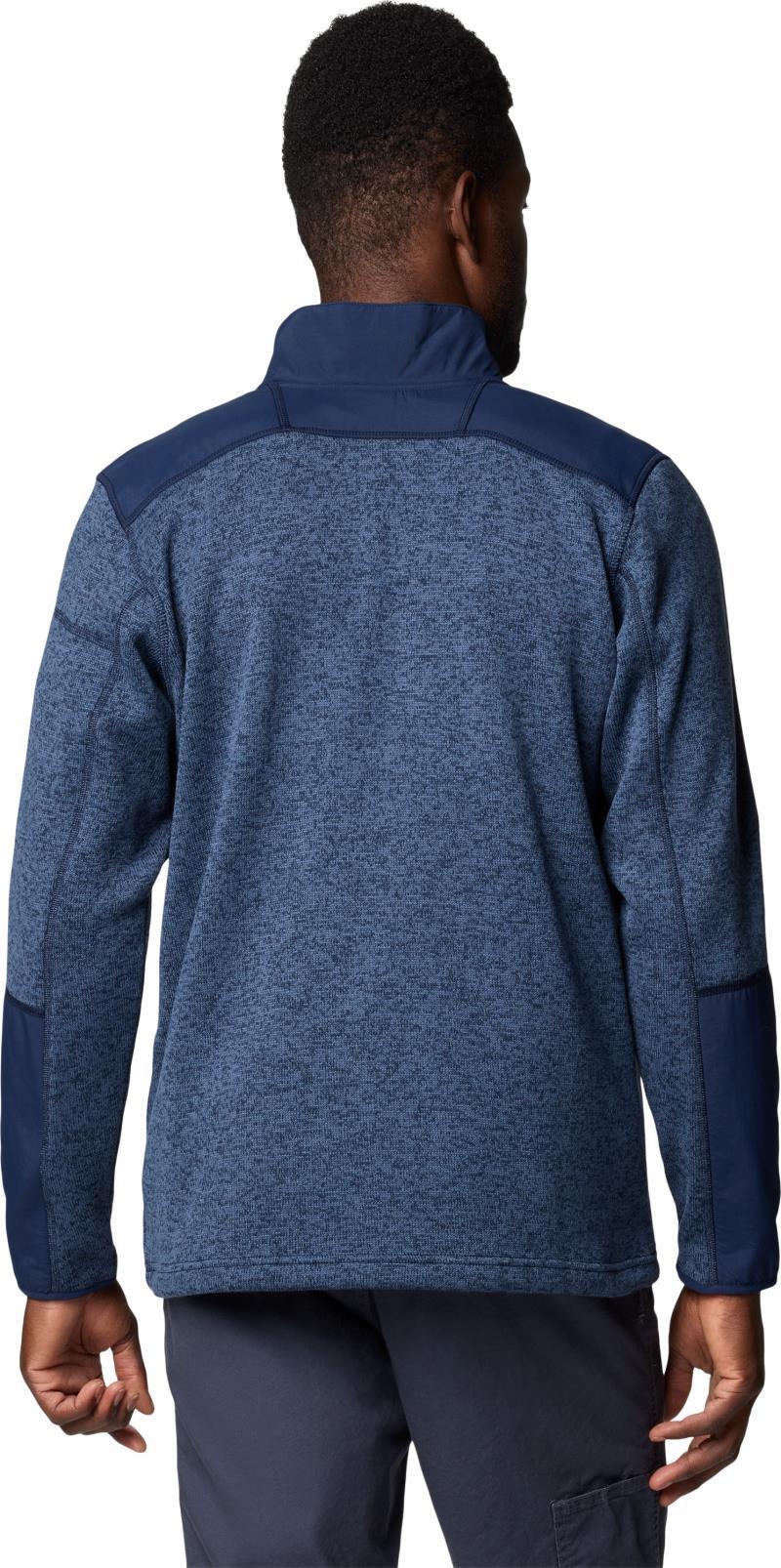 Sweater Weather Half Snap - Mens - Dark Mountain Heather / Collegiate Navy 2