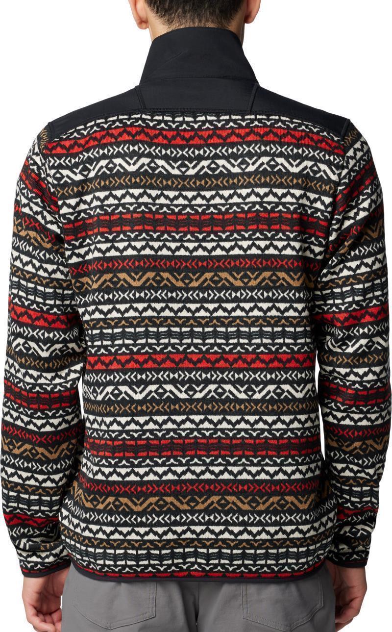 Sweater Weather Printed Half Zip II - Mens - black madras multi 1