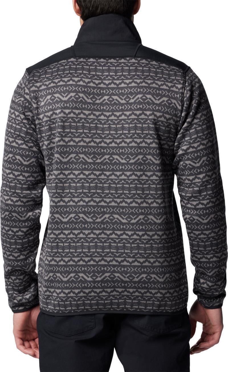 Sweater Weather Printed Half Zip II - Mens - shark madras tonal 1
