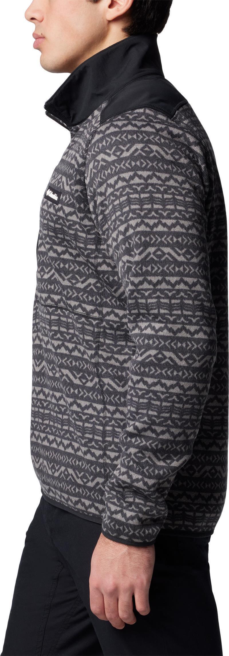 Sweater Weather Printed Half Zip II - Mens - shark madras tonal 1