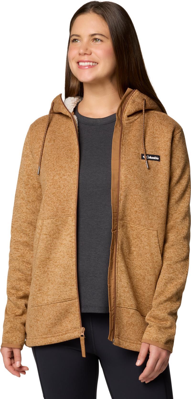 Sweater Weather Sherpa Full Zip II - Womens - Camel Brown Heather 3