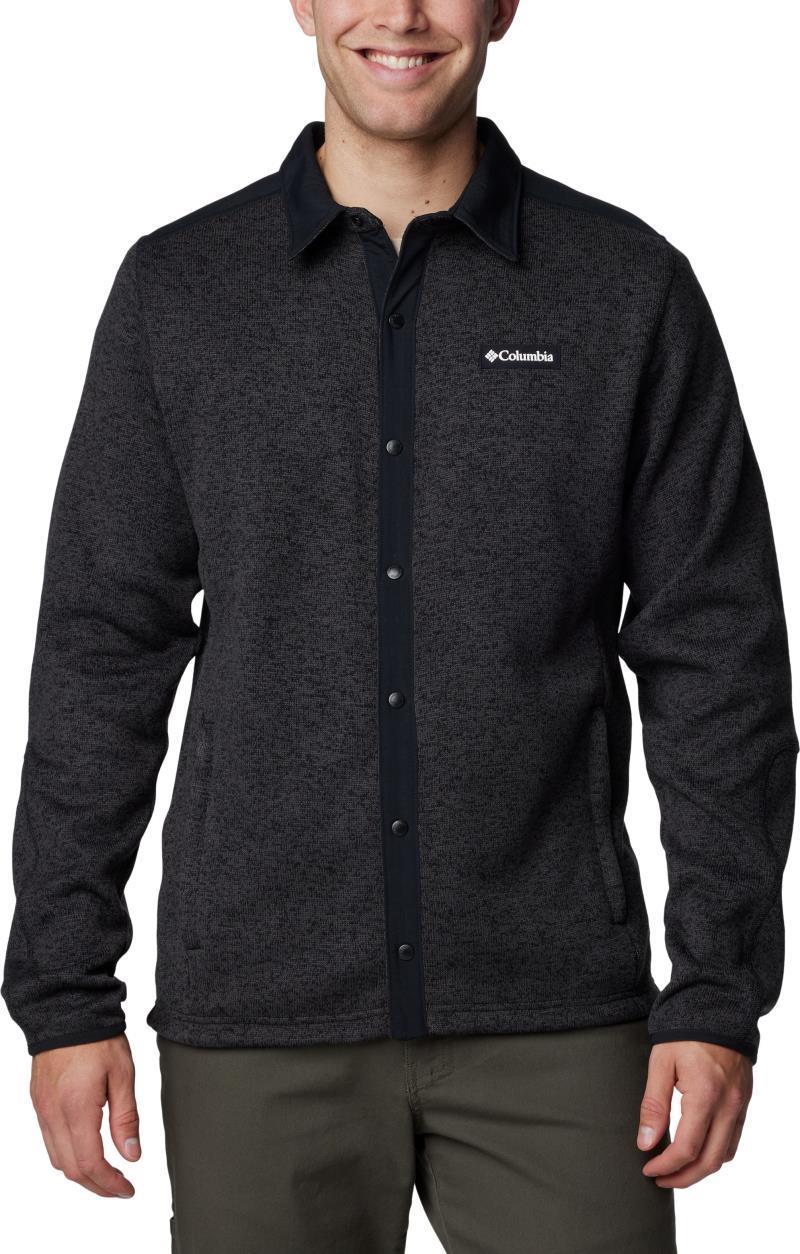 Sweater Weather Shirt Jacket II, Tall - Mens - Black Heather / Black 4