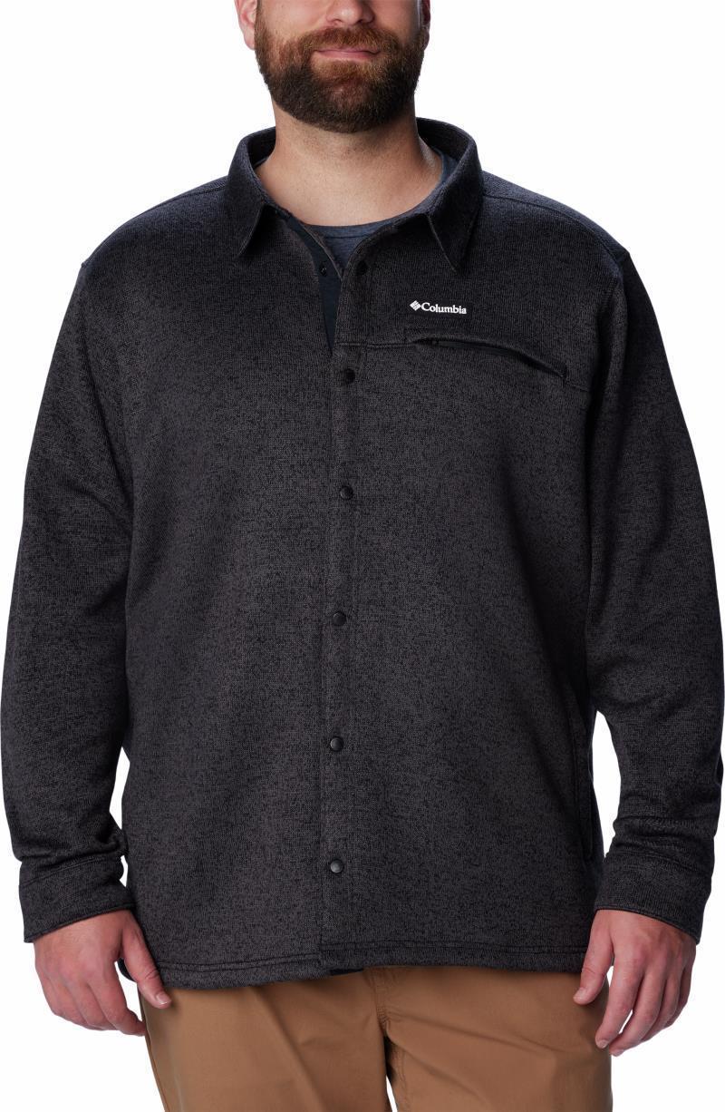 Sweater Weather Shirt Jacket - Big - Mens - Black Heather 1