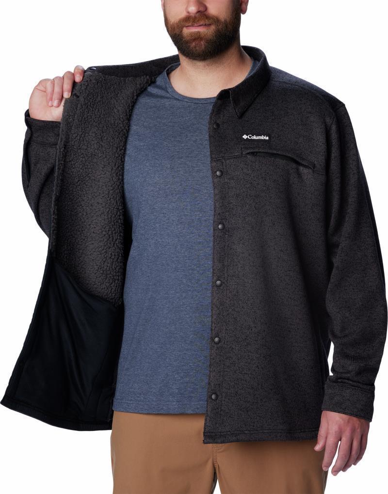 Sweater Weather Shirt Jacket - Big - Mens - Black Heather 3