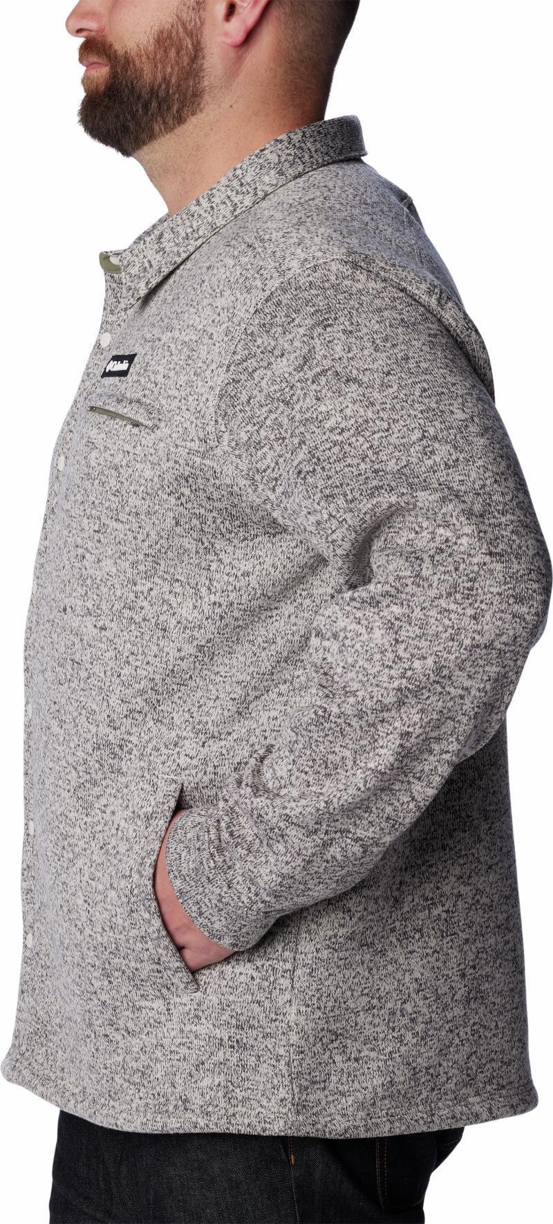 Sweater Weather Shirt Jacket - Big - Mens - City Grey Heather 5