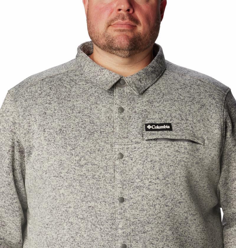 Sweater Weather Shirt Jacket - Big - Mens - Dark Stone 4