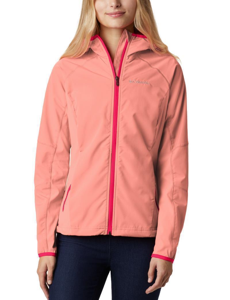 Sweet As Softshell Hoodie, Extended - Womens - Coral Reef 1
