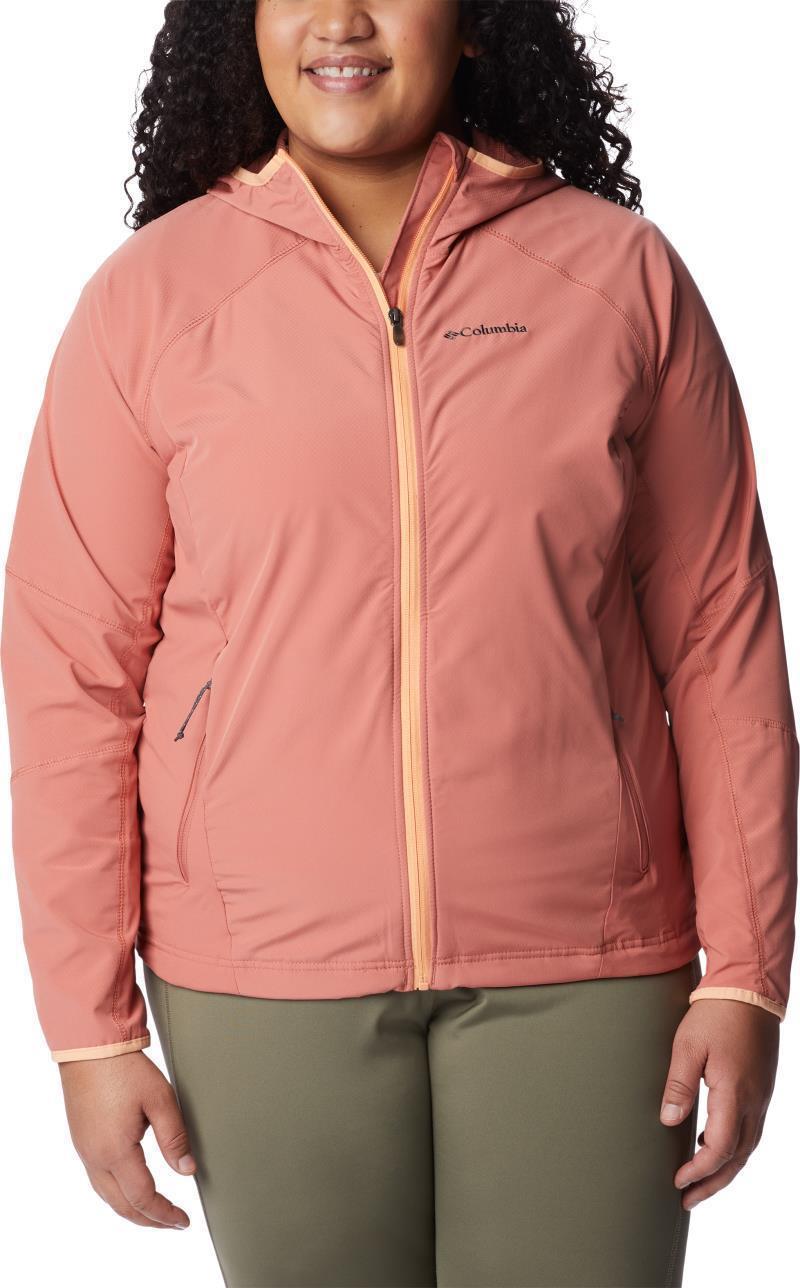 Sweet As Softshell Hoodie, Extended - Womens - Dark Coral 1