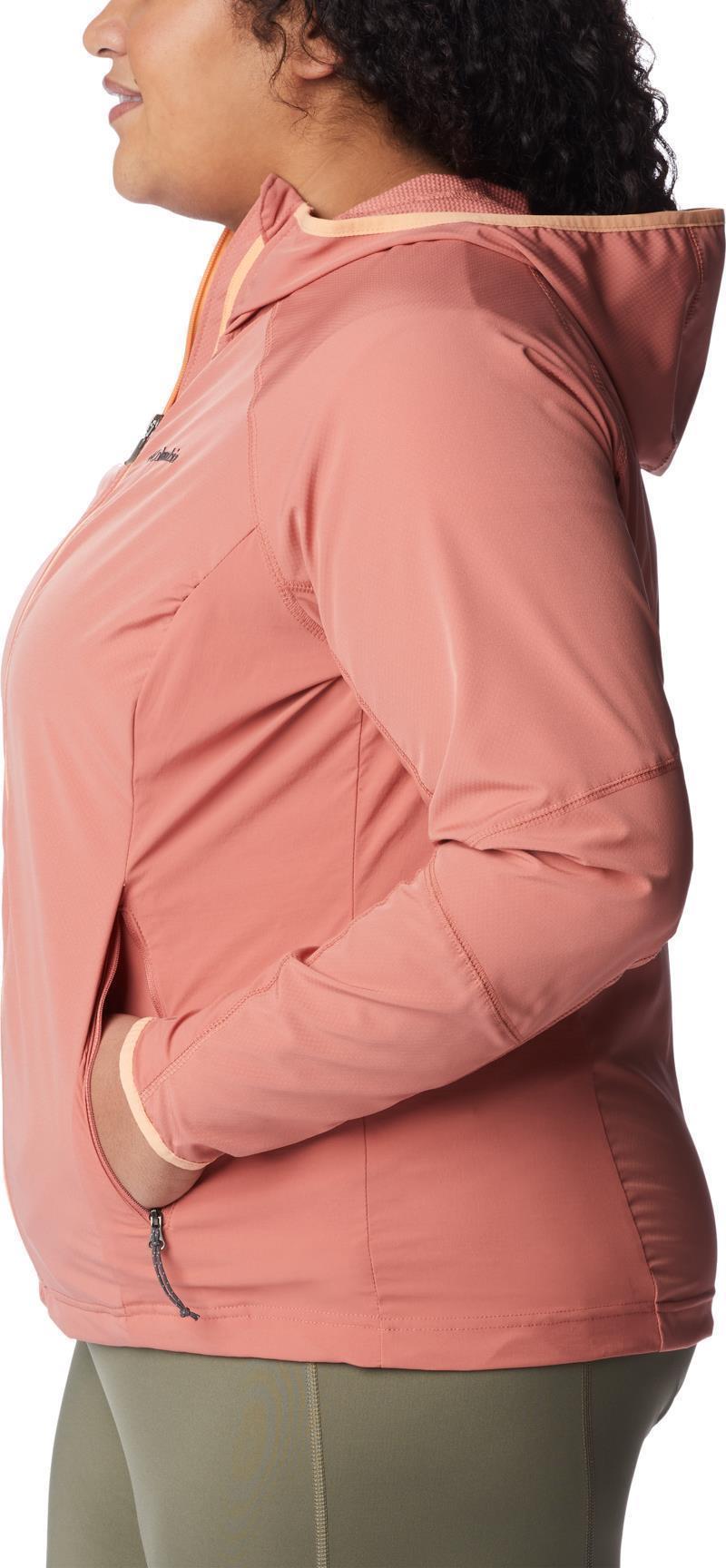 Sweet As Softshell Hoodie, Extended - Womens - Dark Coral 5