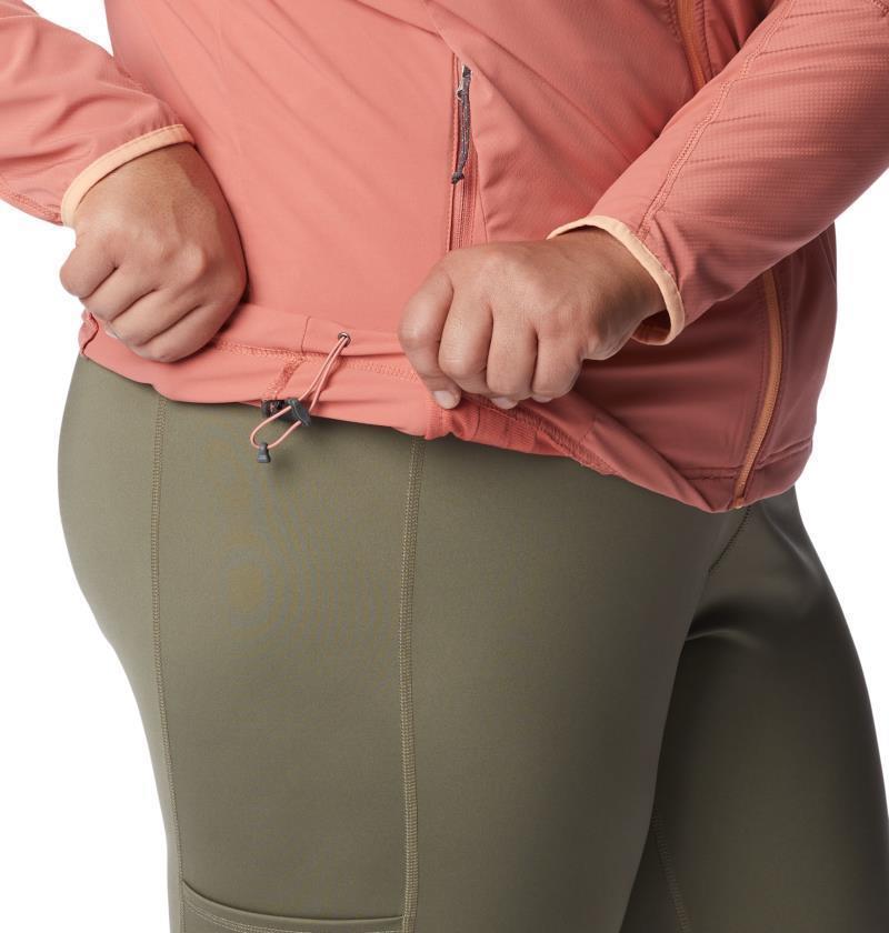 Sweet As Softshell Hoodie, Extended - Womens - Dark Coral 7