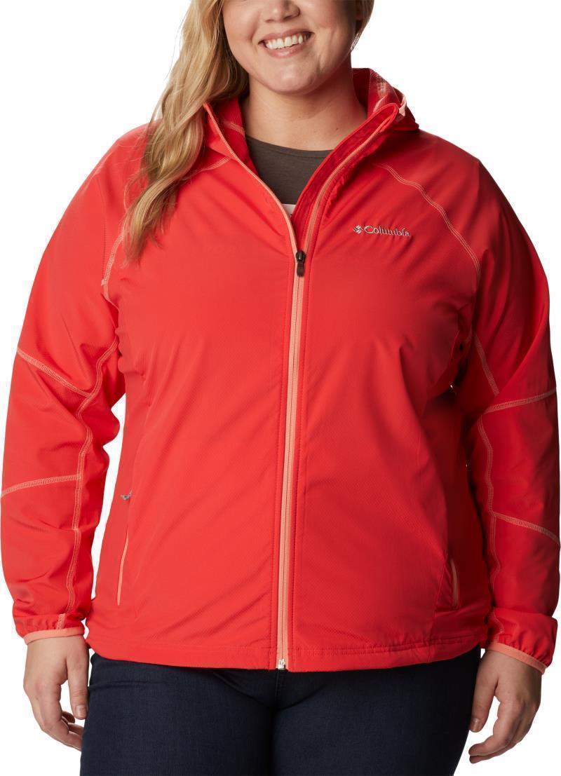 Sweet As Softshell Hoodie, Extended - Womens - Red Hibiscus 1