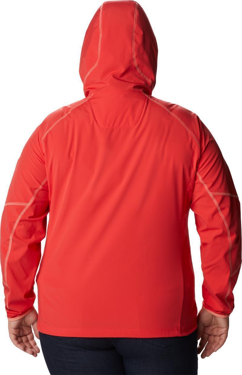 Sweet As Softshell Hoodie, Extended - Womens - Red Hibiscus 2