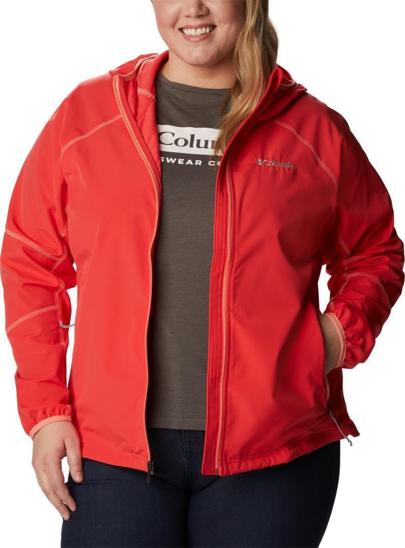 Sweet As Softshell Hoodie, Extended - Womens - Red Hibiscus 3