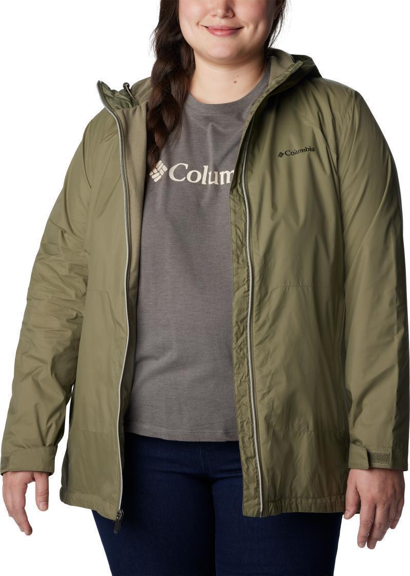 Switchback Lined Long Jacket, Extended - Womens - Stone Green 3