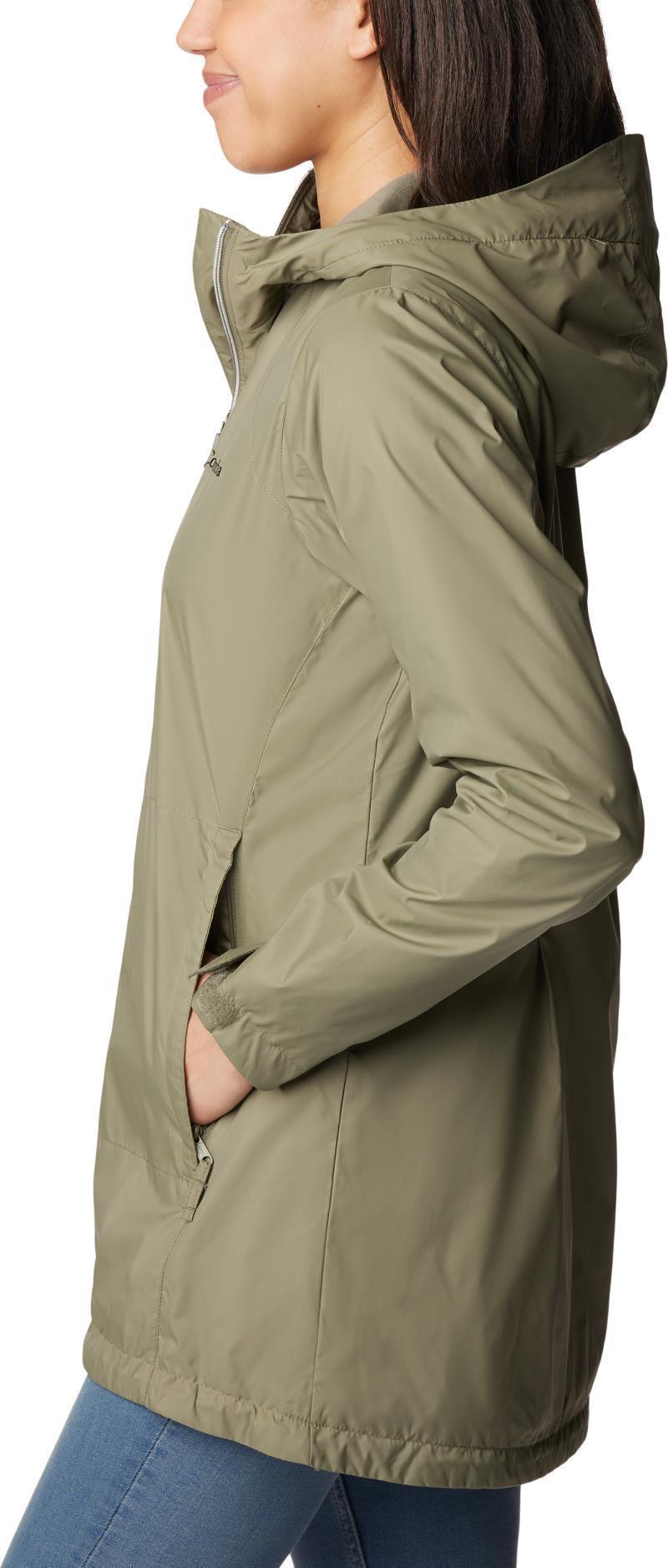 Switchback Lined Long Jacket - Womens - Stone Green 4