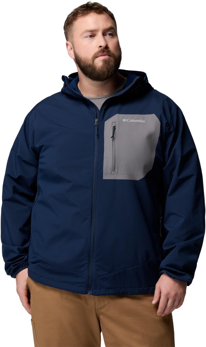 Tall Heights III Hooded Softshell, Extended - Mens - collegiate navy / city grey 1
