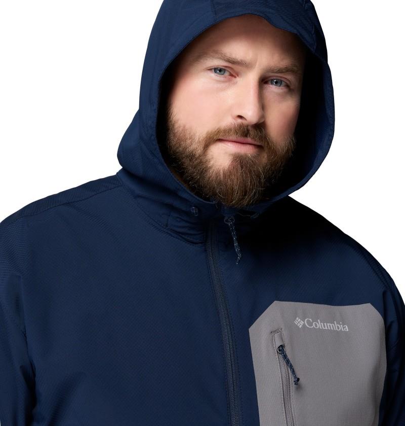 Tall Heights III Hooded Softshell, Extended - Mens - collegiate navy / city grey 1