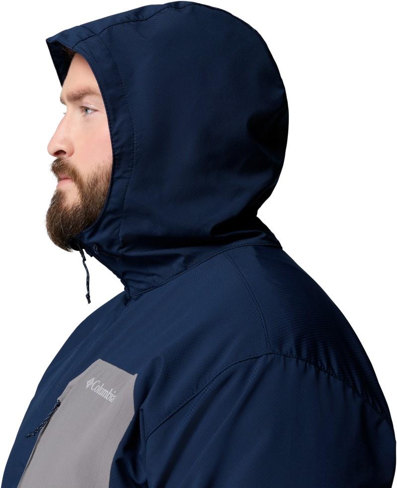 Tall Heights III Hooded Softshell, Extended - Mens - collegiate navy / city grey 1