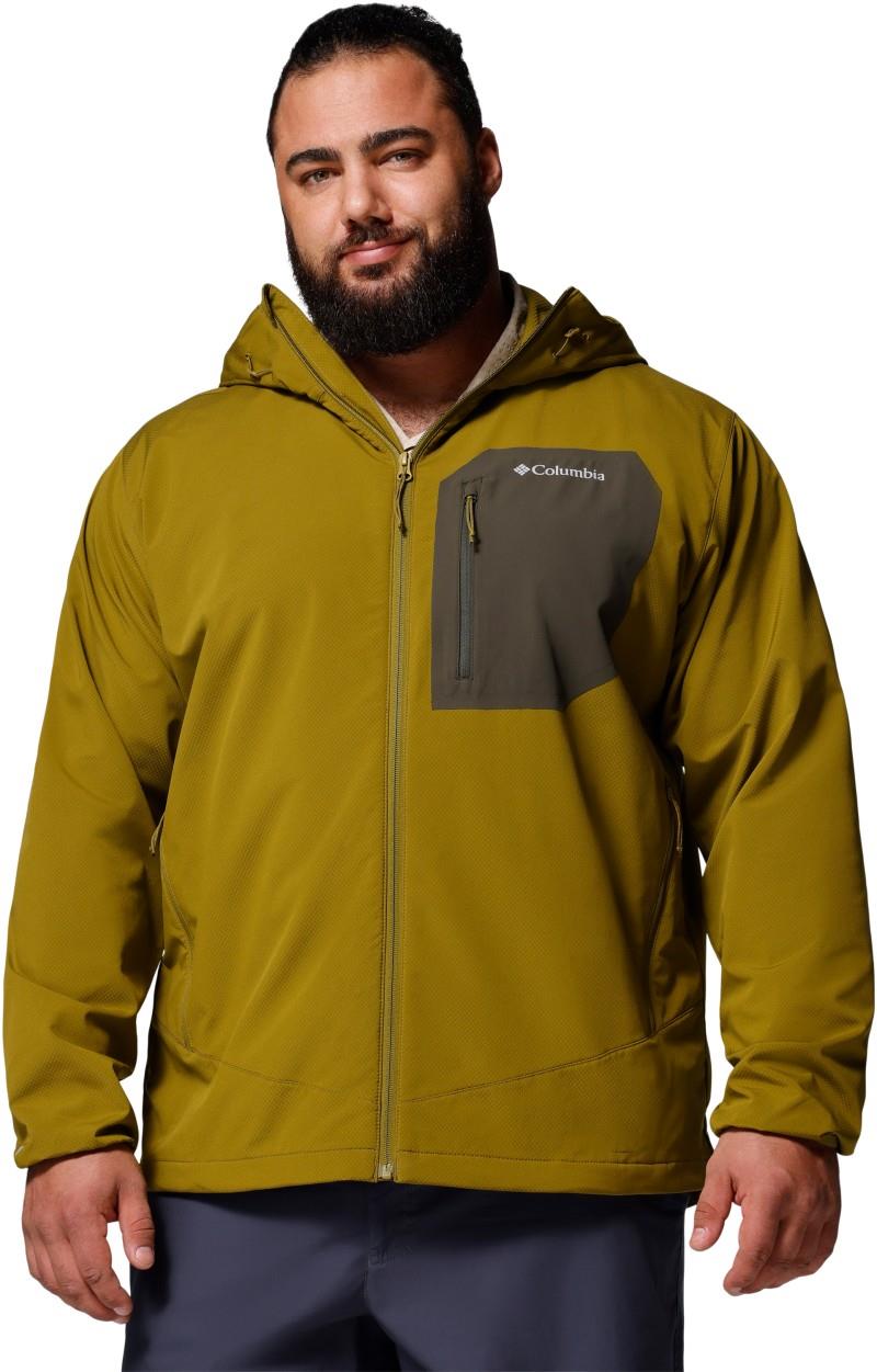 Tall Heights III Hooded Softshell, Extended - Mens - mossy green / greenscape 1