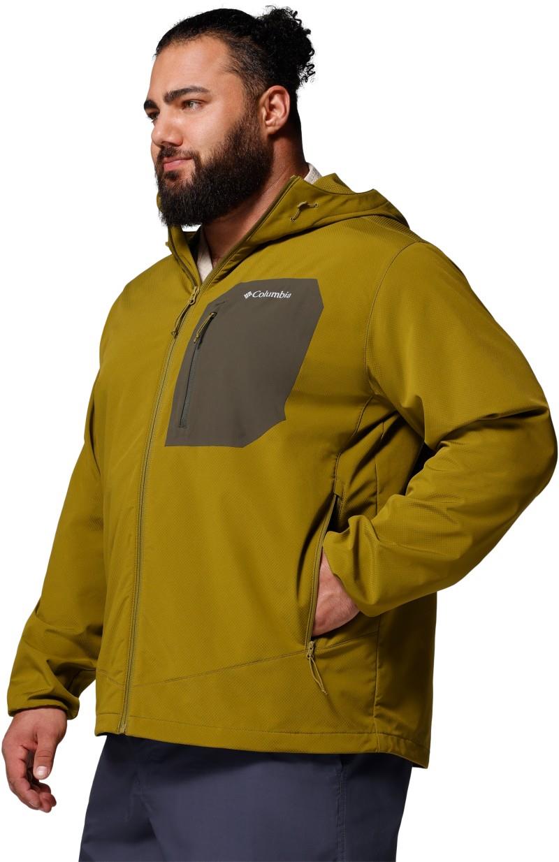 Tall Heights III Hooded Softshell, Extended - Mens - mossy green / greenscape 1