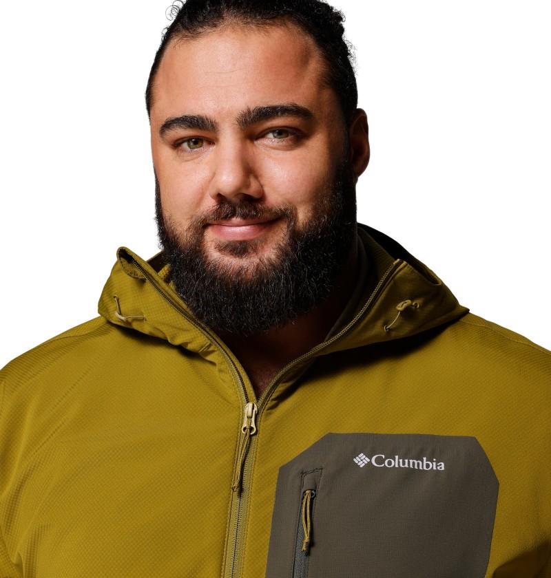 Tall Heights III Hooded Softshell, Extended - Mens - mossy green / greenscape 1
