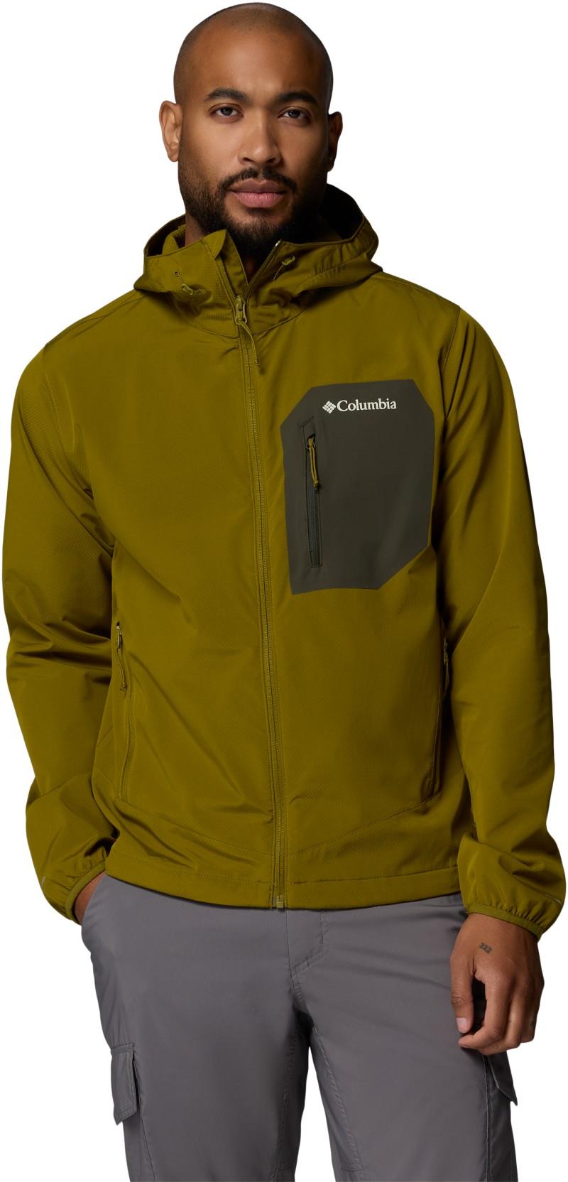 Tall Heights III Hooded Softshell - Mens - mossy green / greenscape 1