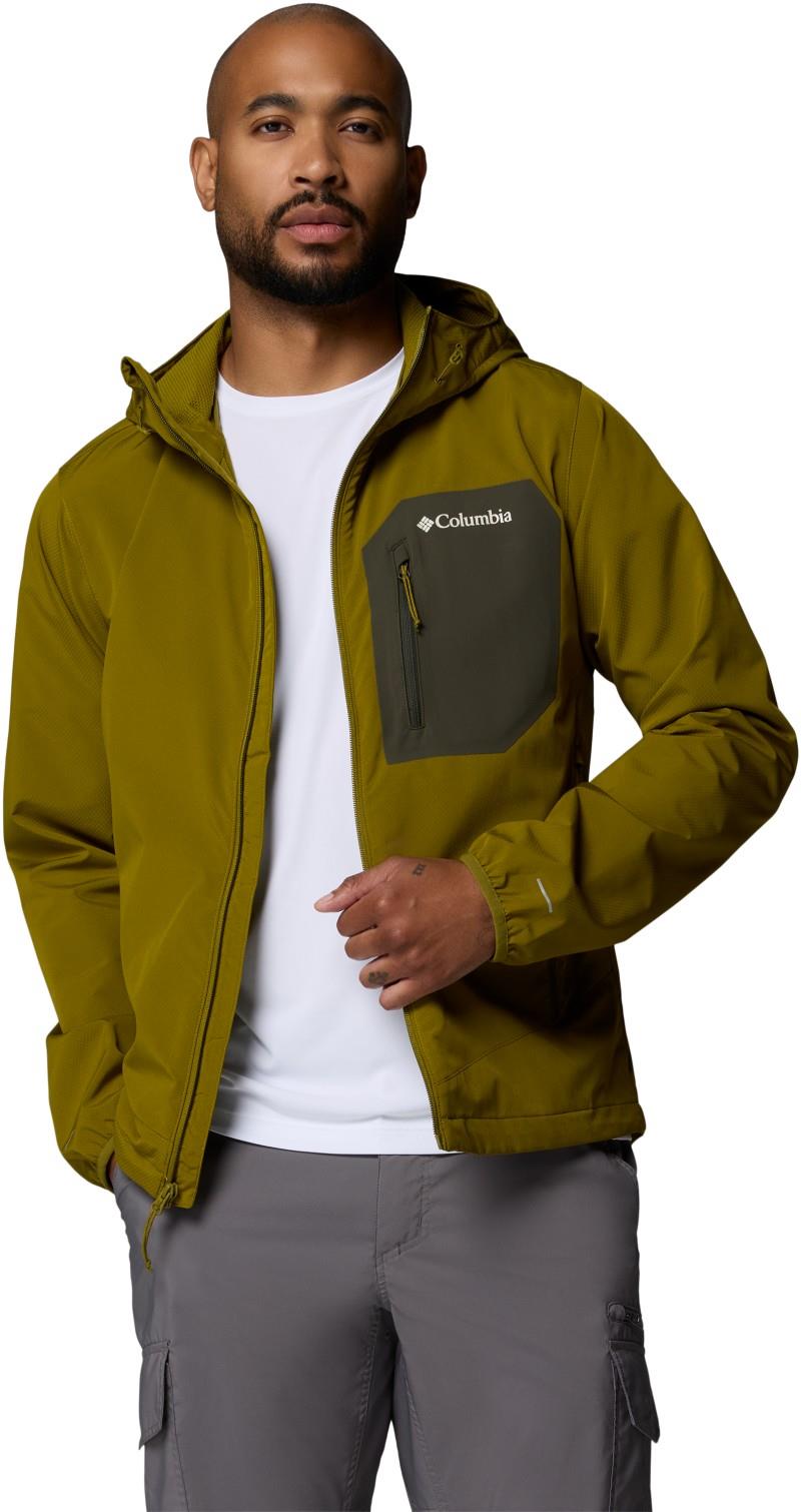Tall Heights III Hooded Softshell - Mens - mossy green / greenscape 1